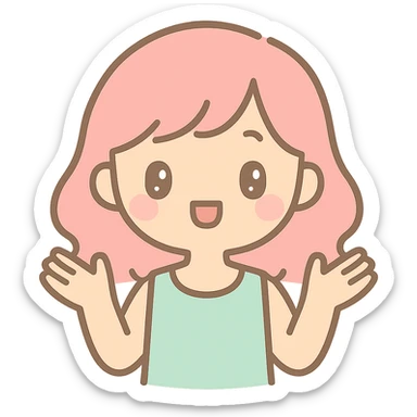 person highlighting their shoulders and arms sticker