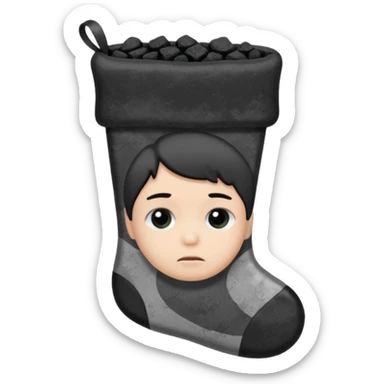 Christmas with fuel shortages, drawings for children sticker