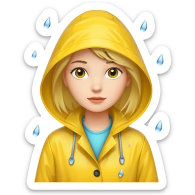 Raincoat Pedestrian woman sticker