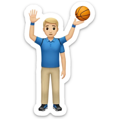 sports coach signals for time out sticker