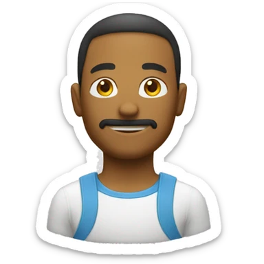 Un emoji bougeant la tête de haut vers le bas sticker