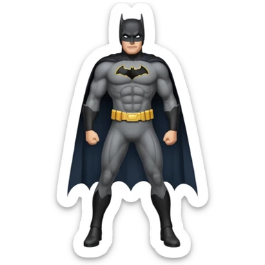 caucasian batman full body sticker