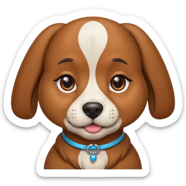 dog wearing makeup sticker