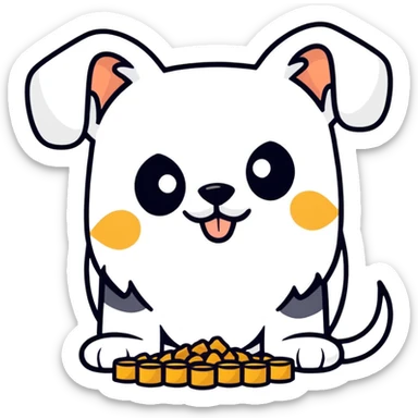 Simple Cane of dog food sticker