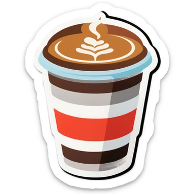 Huge cup of coffee sticker