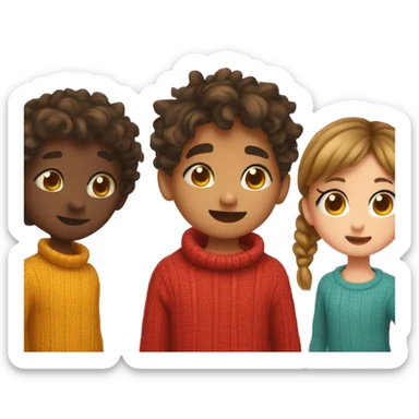 home alone kid kissing girl sticker