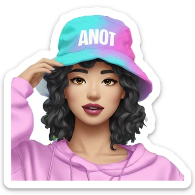 Vaporwave person hoodie dancing hip hop bucket hat tropical Skater fashion aesthetic baggy clothes graphic t shirt 420 sticker