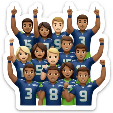 Seahawks celebrating sticker