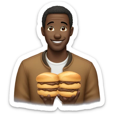 african male, Mickey Mouse buns sticker