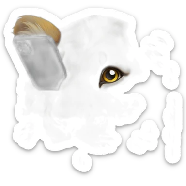 a lion takes a photo of a mouse sticker