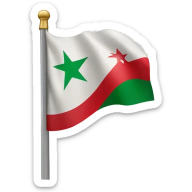 Independent Syria flag with 3 red stars sticker