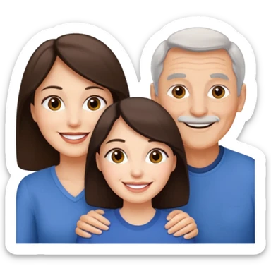  Older Couple with girlfriend brunettes sticker