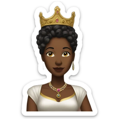 black queen in her palace sticker