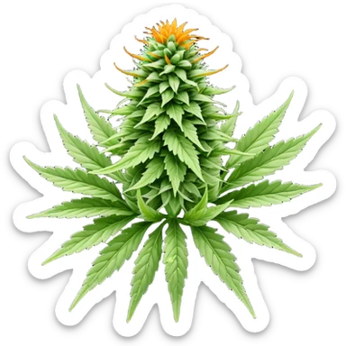 cannabis flower sticker