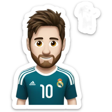 Messi in real madrid sticker