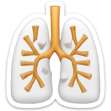 lungs with sugar cubes inside them sticker