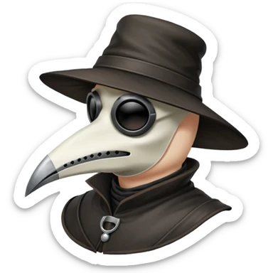 masked person venice plague doctor sticker