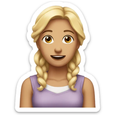 girl i don't know helpless hands up sticker