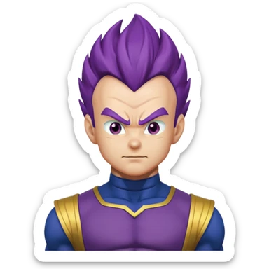 Vegeta ultra ego with purple hair sticker