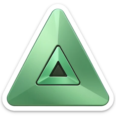 Light green triangle play button  sticker
