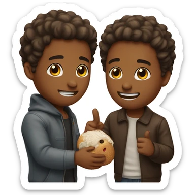 friends enjoying a moment sticker