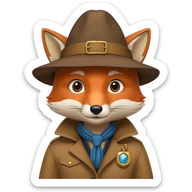 explorer fox sticker