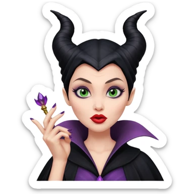 Blowing a kiss from maleficent sticker