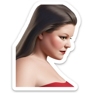 realistic portrait of girl sticker