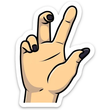 Cartoon hand making pinched fingers gesture sticker