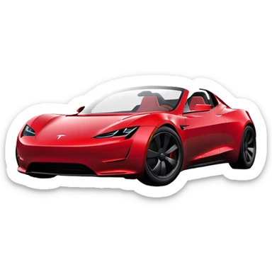 Tesla Roadster - Tesla (Model Year: 2020) (Iconic colour: Dark Red) sticker