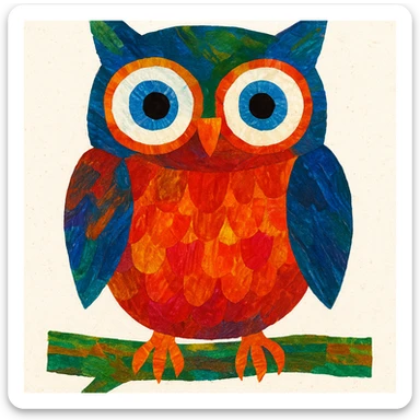 Eric carle owl sticker