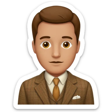 Old british vibe suit man sticker