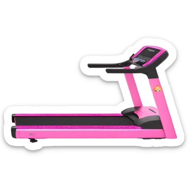 Pink glitter treadmill  sticker