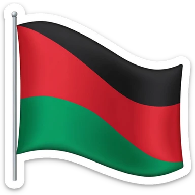 black red, and green bottom horizontal stripe flag sticker