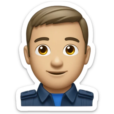 French gendarmerie male with blue polo sticker