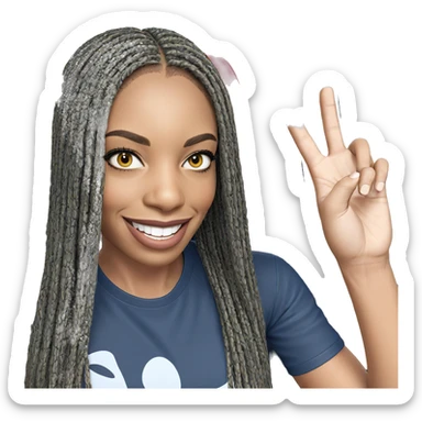 smiling girl in car interior sticker