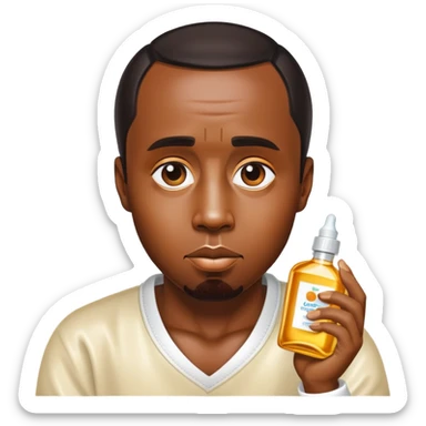 P Diddy with shiny baby oil sticker