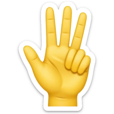 I want an emoji with all the fingers up and the middle finger down sticker