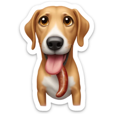 perro salchicha gordo  sticker