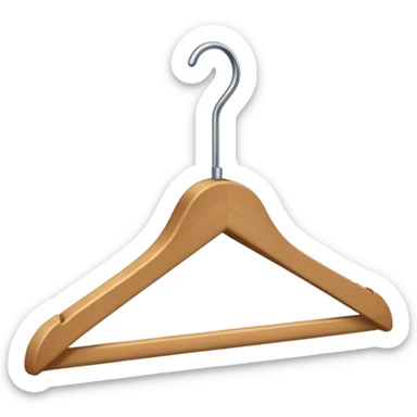 Hanger emoji full wooden and 30°angle sticker
