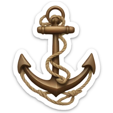 Anchor with a compass sticker