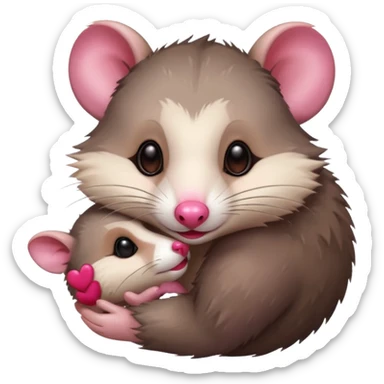 Opossum kissy sticker