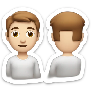 homme blanc au yeux marron en place et avec la main droit en l'air l'air énervé sticker