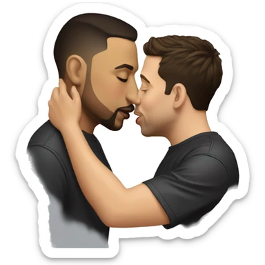 Elon Musk kissing Drake sticker