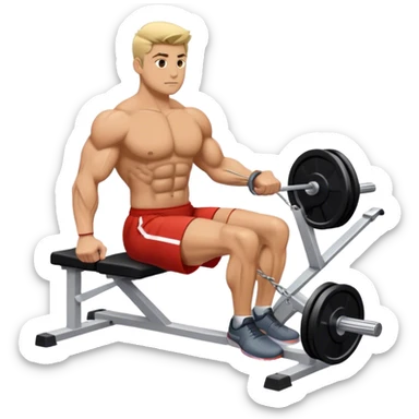 upper-back row exercise sticker