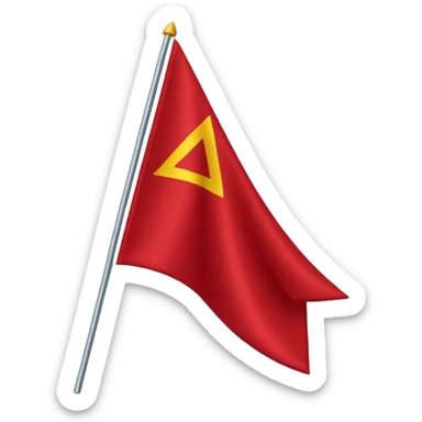 red triangular flag emoji sticker