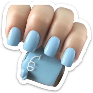 Light blue nails sticker