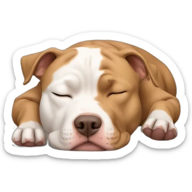 Light brown pit bull sleeping sticker