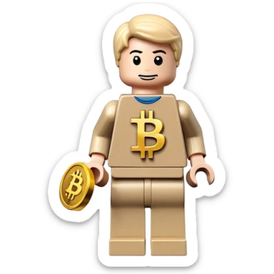 lego homme bitcoin sticker