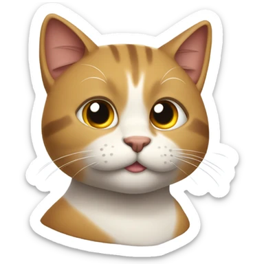 gato con moño sticker